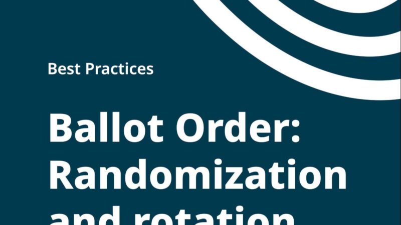 Ballot Order: Randomization and rotation